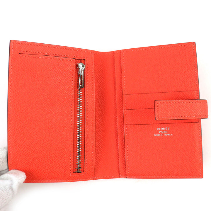 Great HERMES Bifold Wallet New H Passant Compactwallet Epsom Leather H085779CKG0