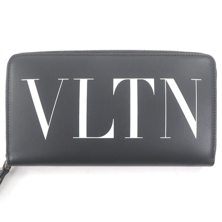Excellent Valentino Garavani Purse VLTN logo with rock studs Zip Around black