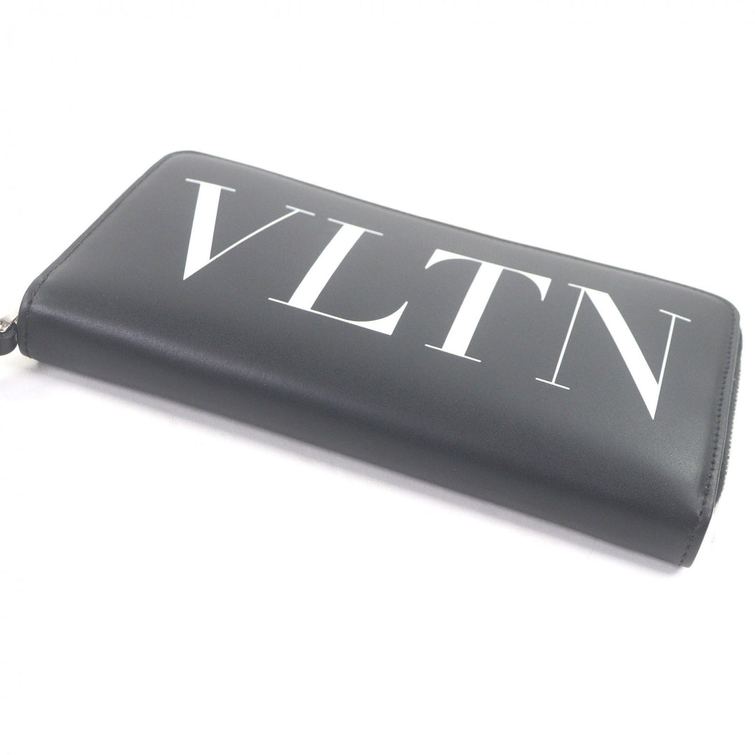 Excellent Valentino Garavani Purse VLTN logo with rock studs Zip Around black