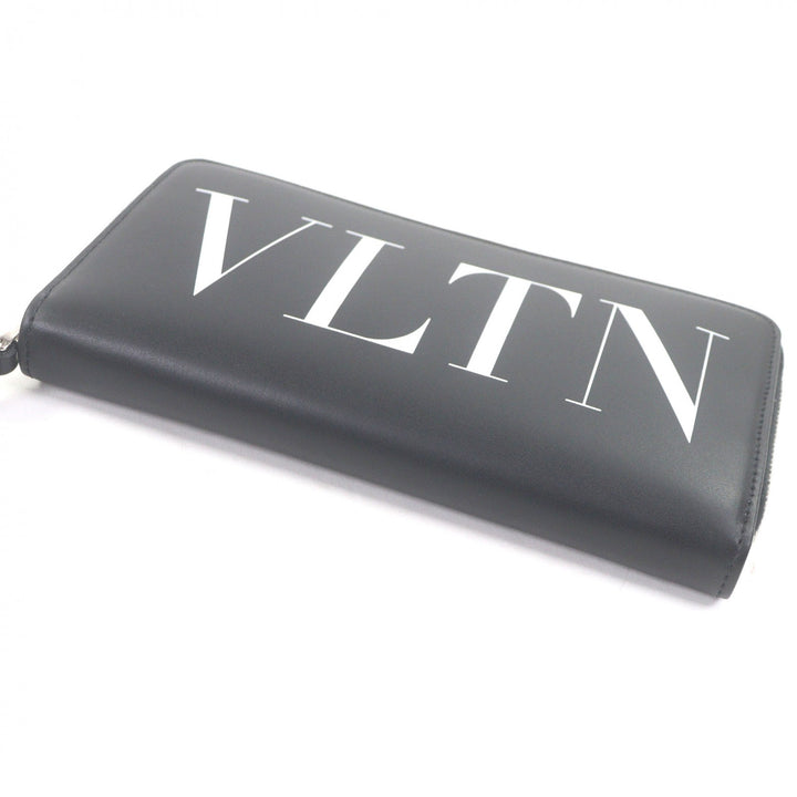 Excellent Valentino Garavani Purse VLTN logo with rock studs Zip Around black