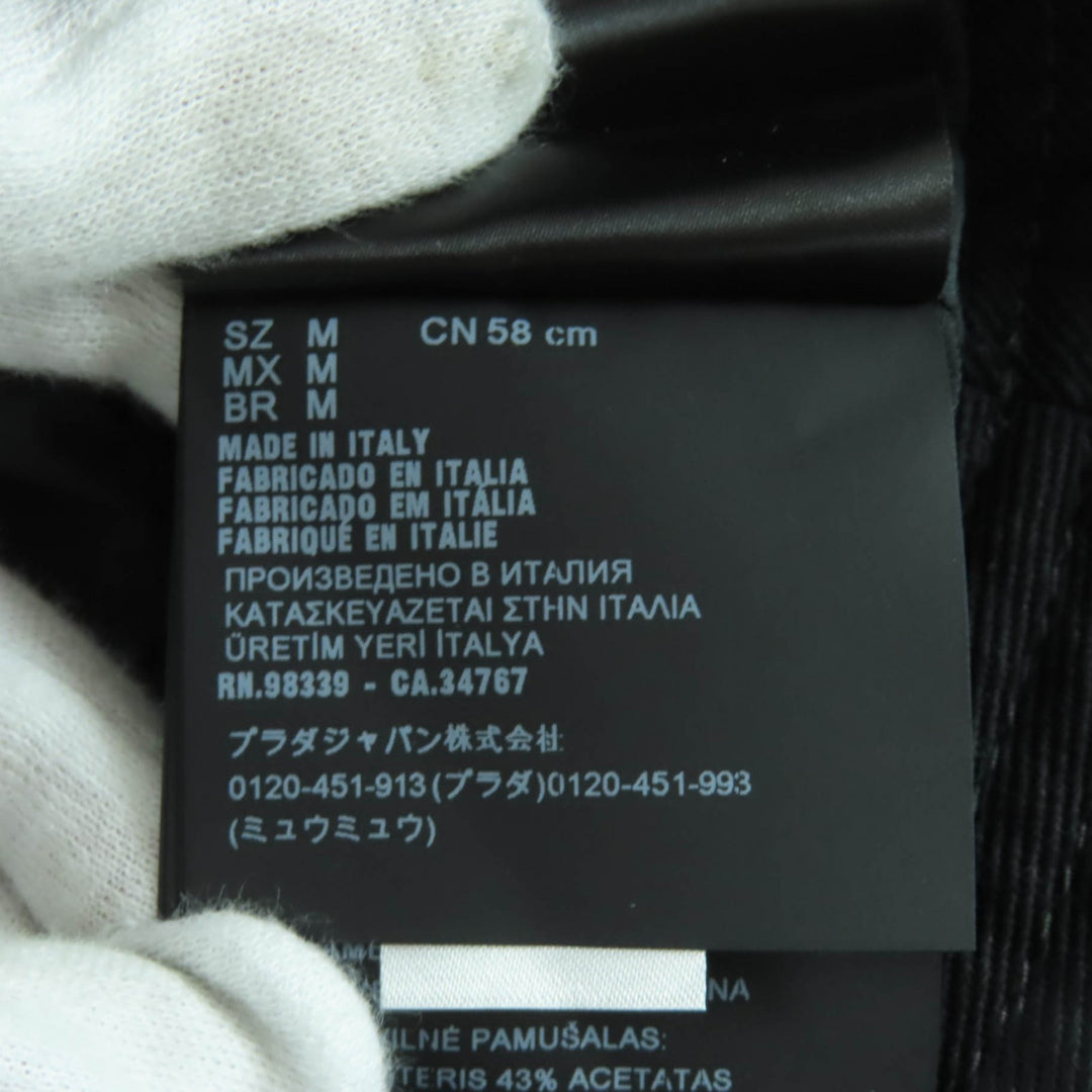 Excellent MIUMIU hat black cotton Women M 5HC196
