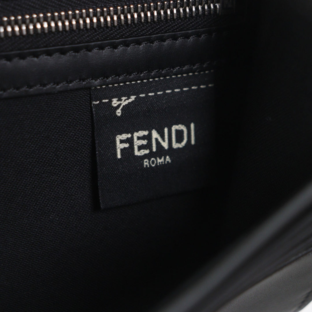 Excellent FENDI Purse black leather mens 7M0264