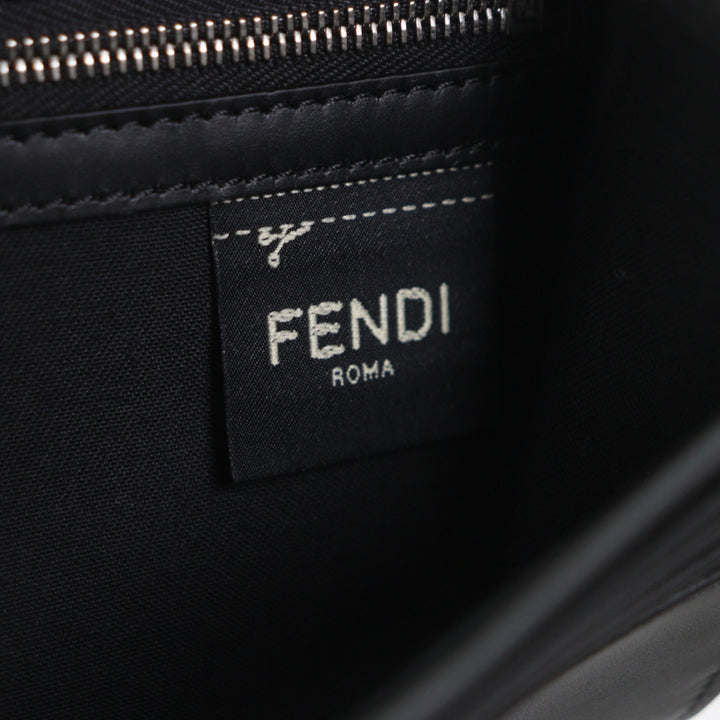Excellent FENDI Purse black leather mens 7M0264