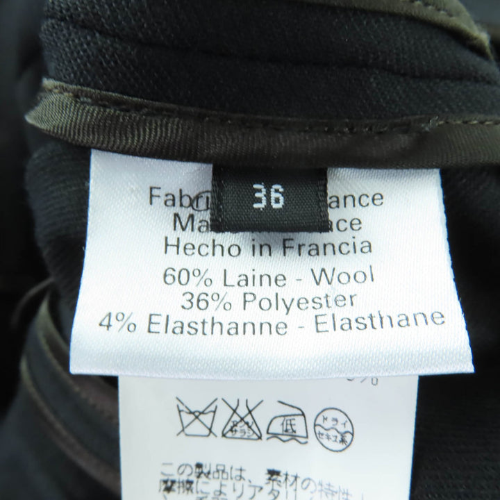 Great HERMES tailored jacket Logo button black wool Women 36