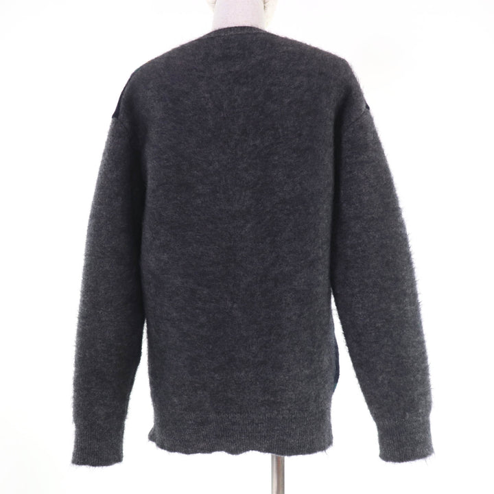 Great CELINE knit Cashmere Blend Phoebe Check Pattern Long Sleeve S 2 3N94/3594