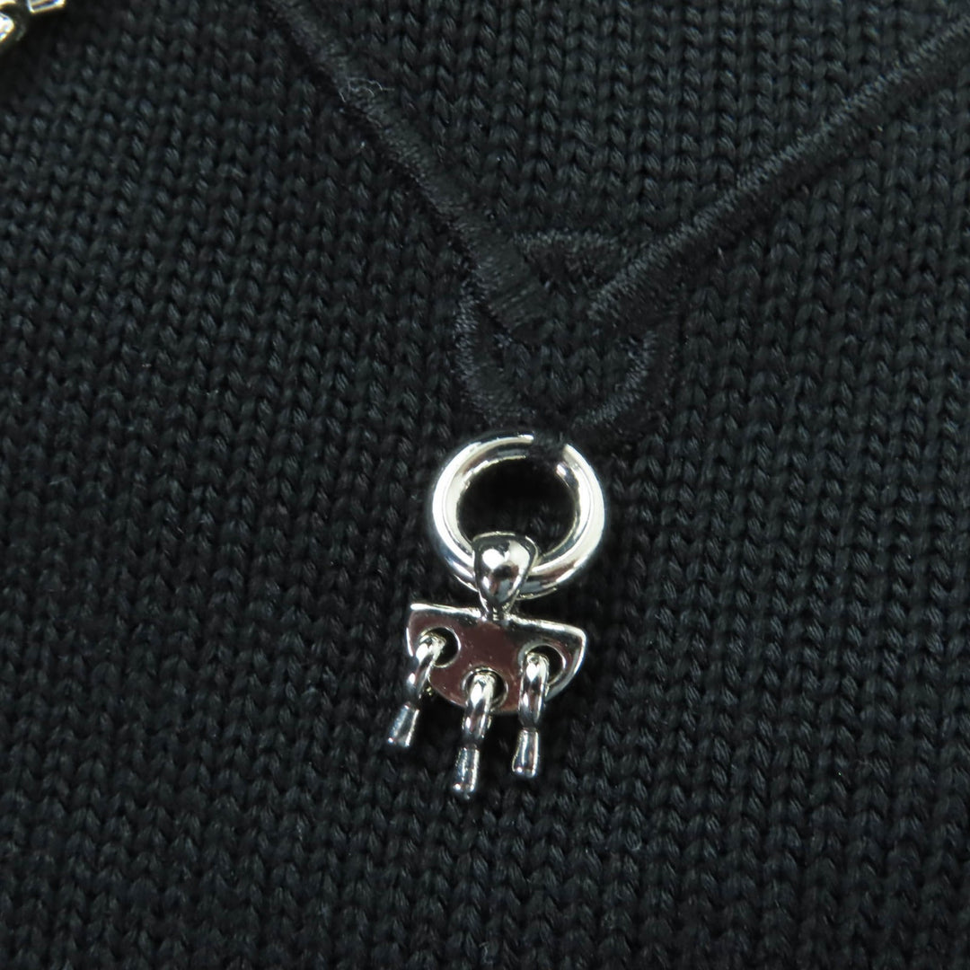 Excellent HERMES Short sleeve knit charm black Women 36 2E2603D6