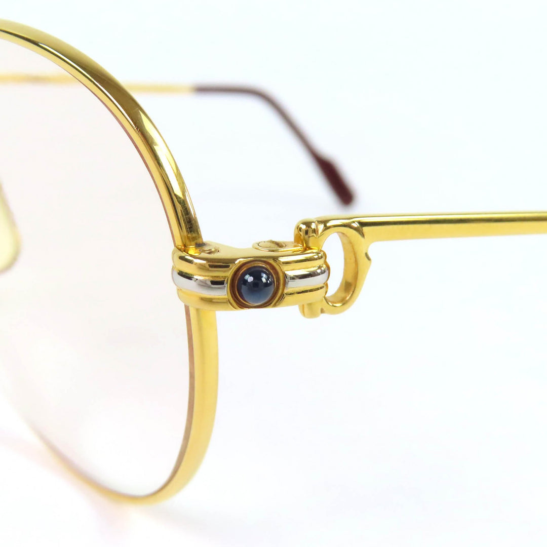 Great Cartier Glasses Trinity 2P Blue Gemstone gold mens