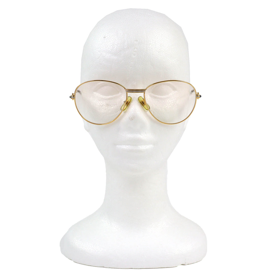 Great Cartier Glasses Trinity 2P Blue Gemstone gold mens