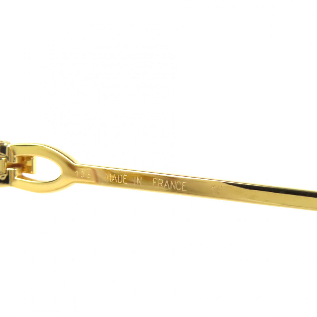 Very Good Cartier Glasses Two Point Rimless gold mens □16 135