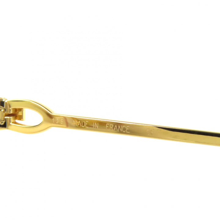 Very Good Cartier Glasses Two Point Rimless gold mens □16 135