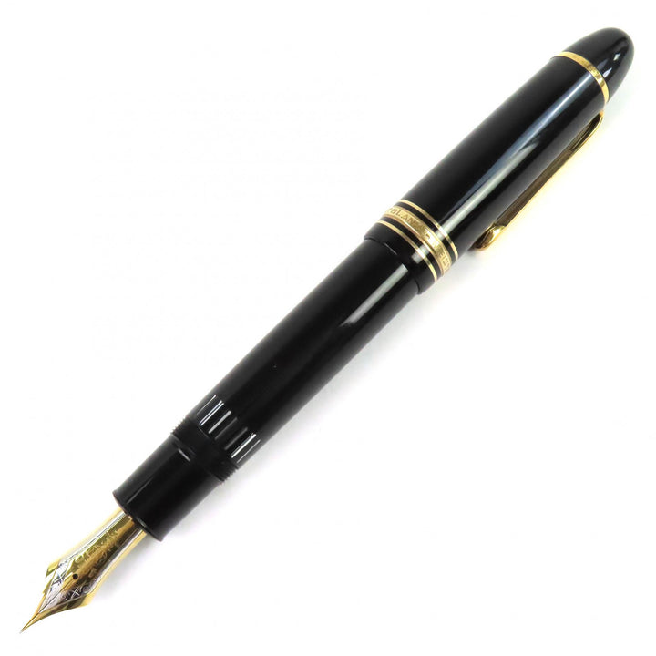 Very Good MONTBLANC fountain pen Meisterstück 149 white star black 18K mens