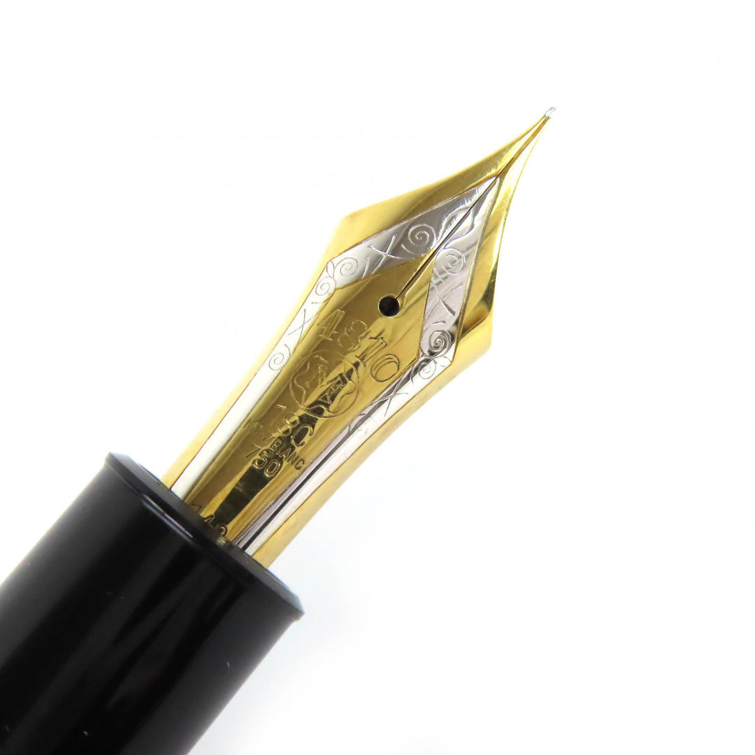 Very Good MONTBLANC fountain pen Meisterstück 149 white star black 18K mens