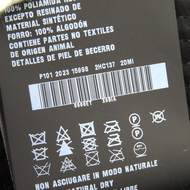 Excellent PRADA Triangle logo triangular plate RE-NYLON buckethat black M 2HC137