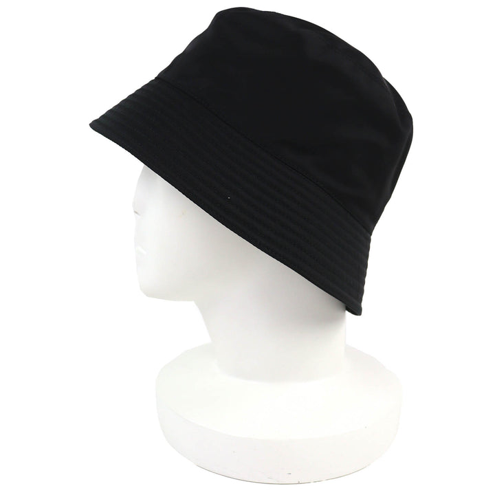 Excellent PRADA Triangle logo triangular plate RE-NYLON buckethat black M 2HC137