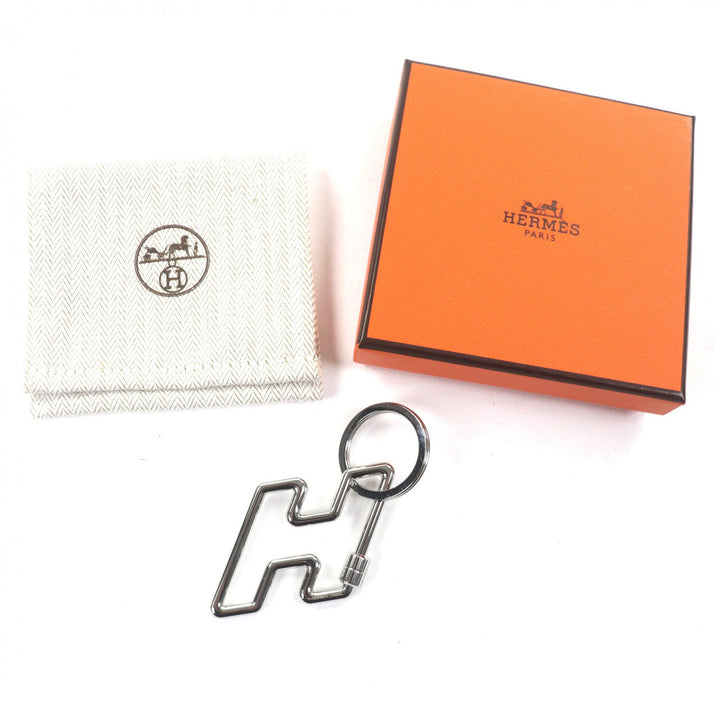 Pristine HERMES key ring H to speed key ring Silver mens