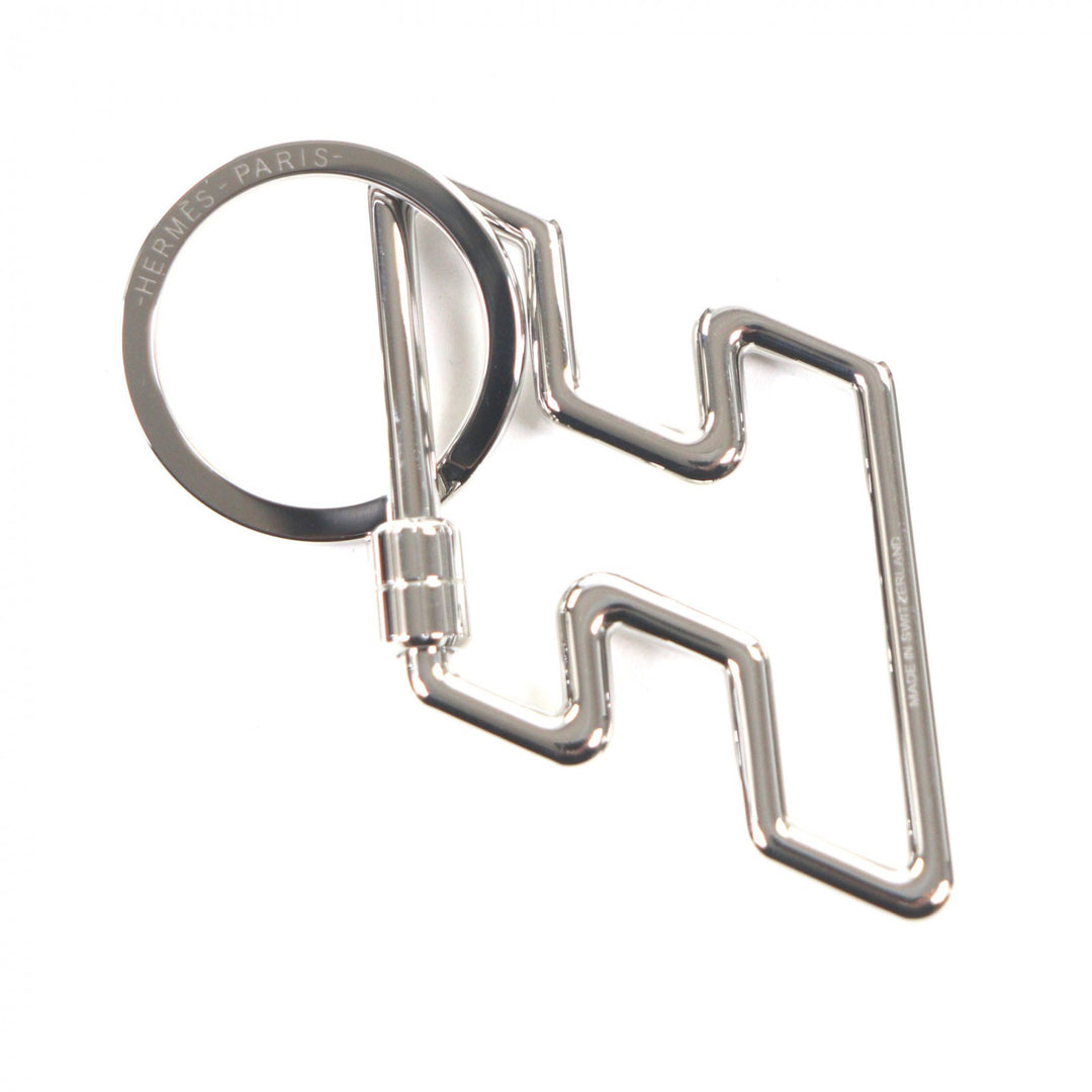 Pristine HERMES key ring H to speed key ring Silver mens