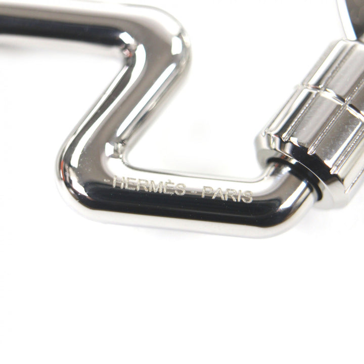 Pristine HERMES key ring H to speed key ring Silver mens