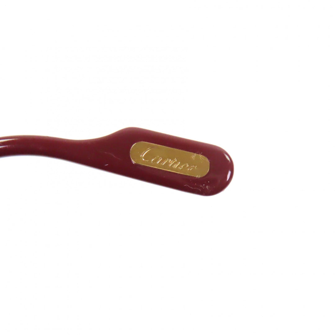 Great Cartier Glasses Trinity Two-bridge logo Metal gold ー mens