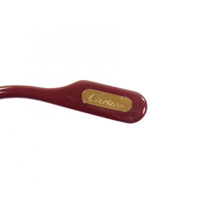 Great Cartier Glasses Trinity Two-bridge logo Metal gold ー mens