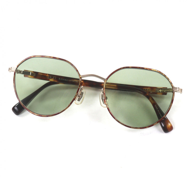 Excellent 金子眼鏡 sunglasses Clear brown Titanium mens KOS-32
