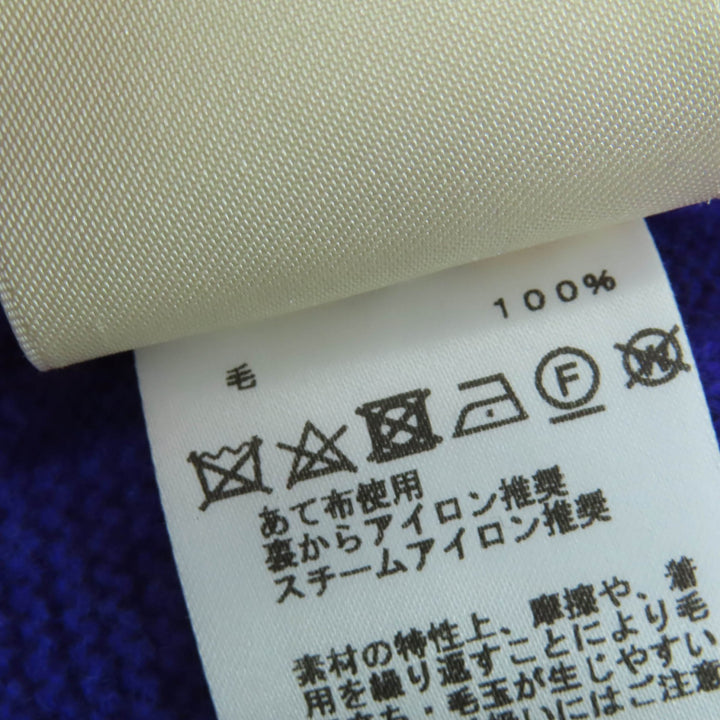Excellent HERMES knit H motif long sleeve purple wool Women 42 3H2617D4