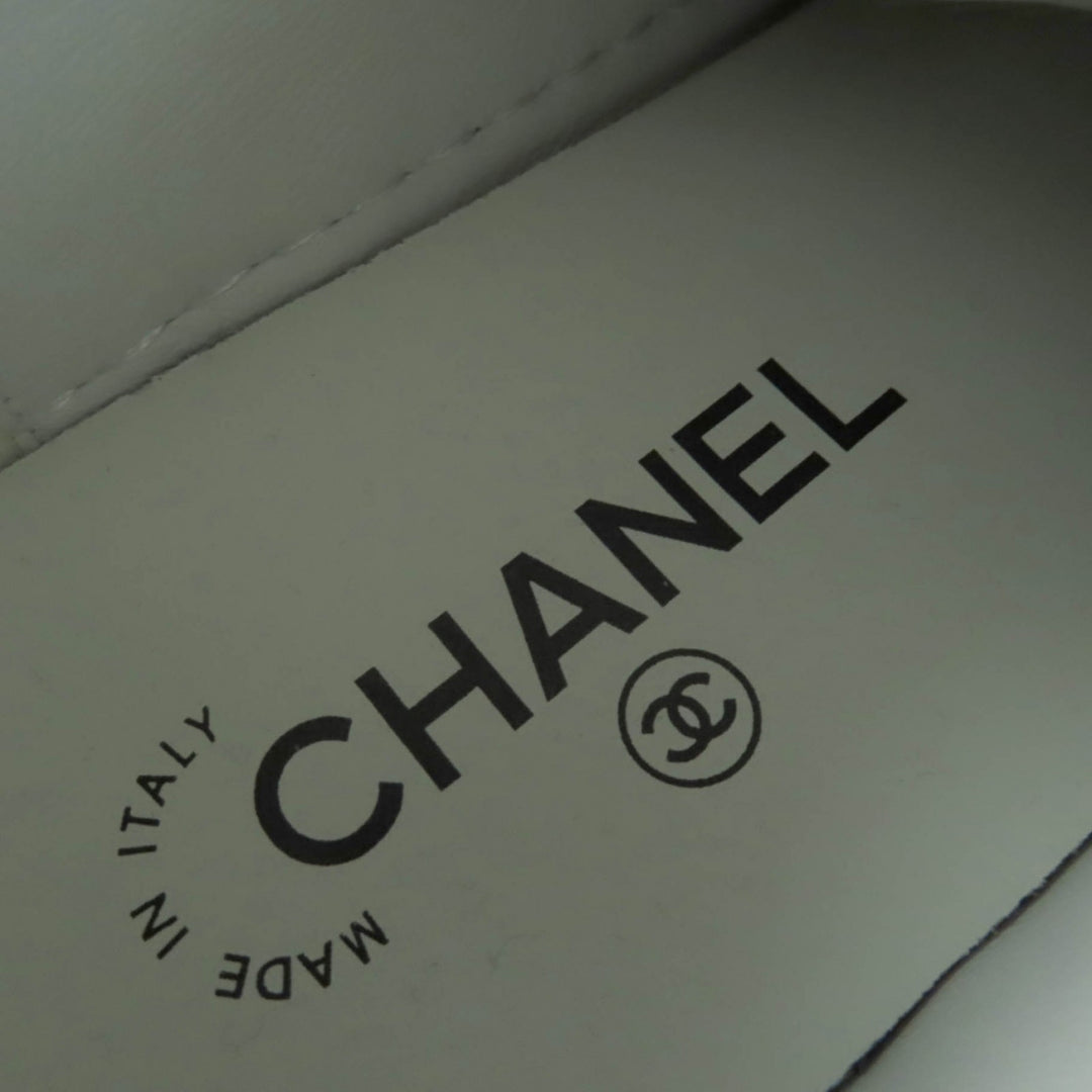 Great CHANEL Low cut sneakers Logo lace-up velvet multicolor Women 37 G36295