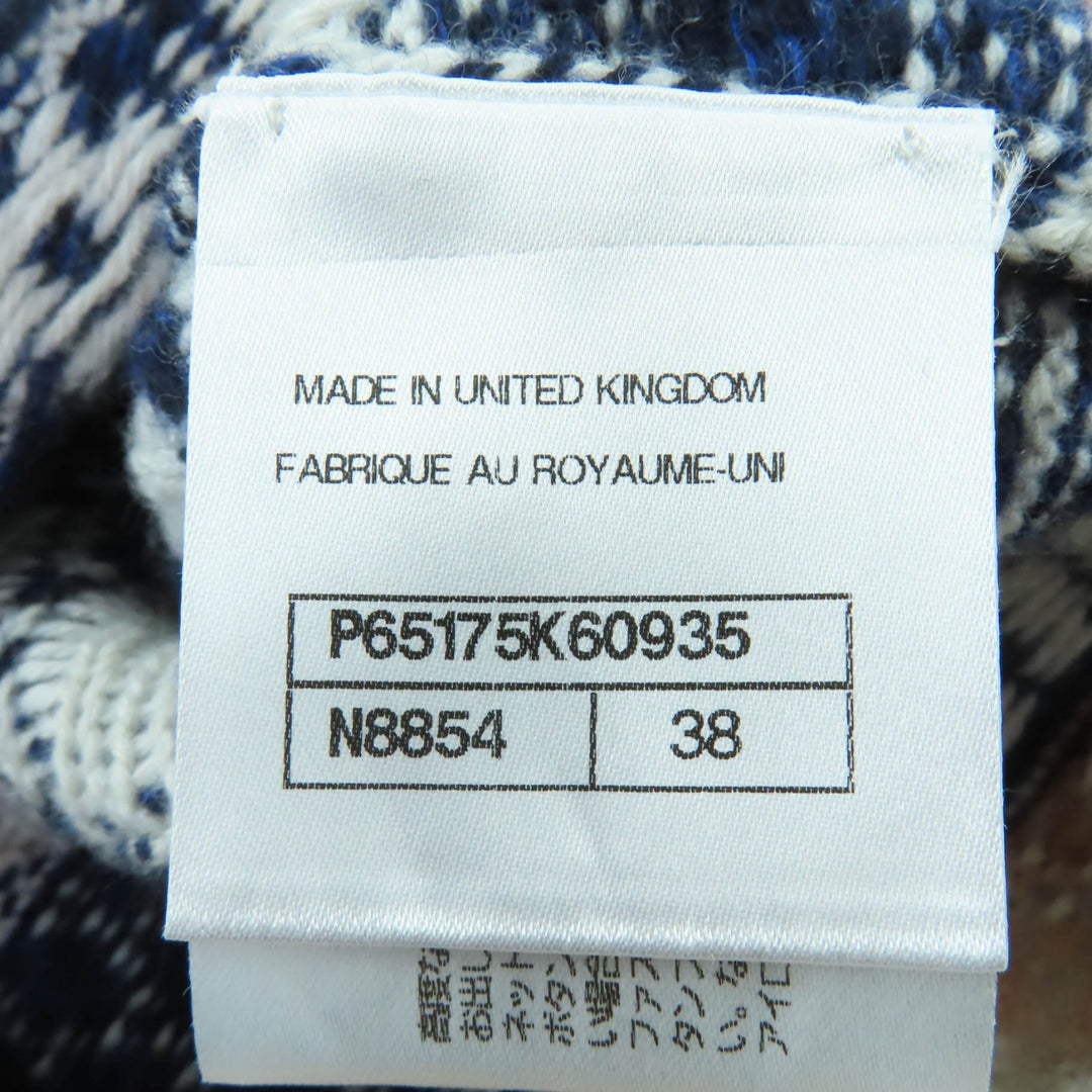 Excellent CHANEL cardigan COCO Button Logo Print Long cashmere 38 P65175K60935