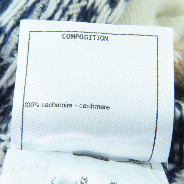 Excellent CHANEL cardigan COCO Button Logo Print Long cashmere 38 P65175K60935