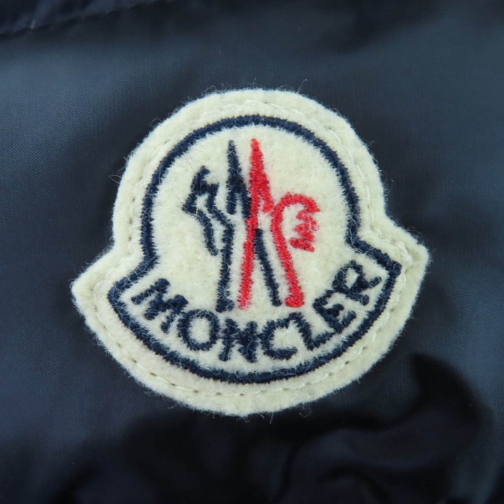 Excellent MONCLER down coat HERMINE Logo patch and hood ZIP UP Navy Women 0