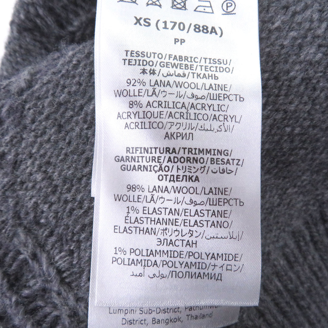 Excellent GUCCI cardigan Jumbo GG logo knit gray wool mens XS