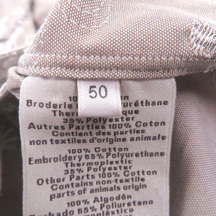 Pristine HERMES Short sleeve shirt Fleurs technique Open color beige