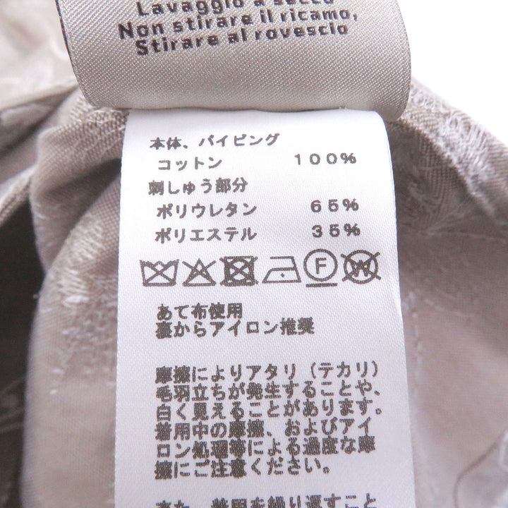 Pristine HERMES Short sleeve shirt Fleurs technique Open color beige