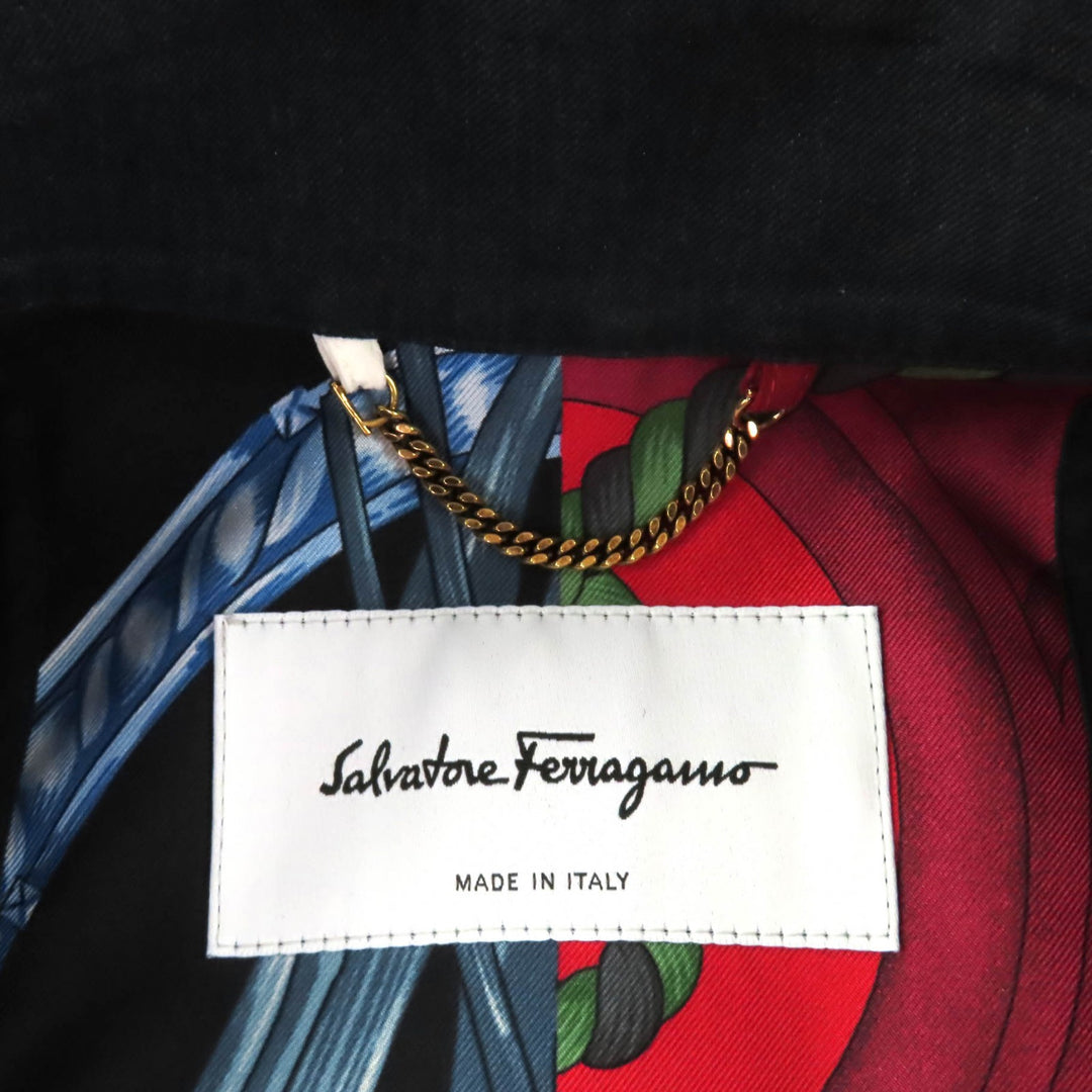 Excellent Salvatore Ferragamo coat Navy wool Women 38