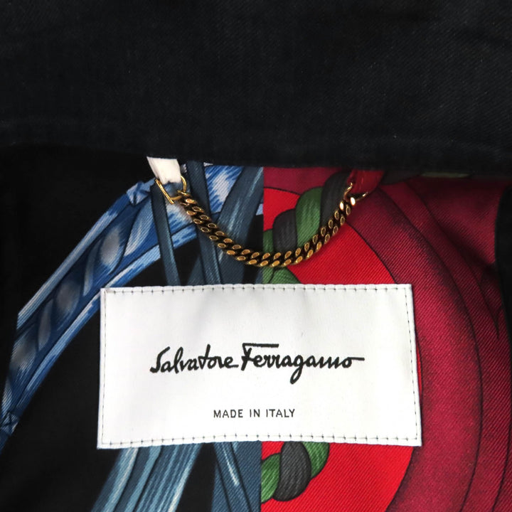 Excellent Salvatore Ferragamo coat Navy wool Women 38