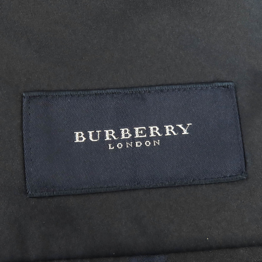 Excellent BURBERRY LONDON blazer Gold logo button single tailored jacket Navy