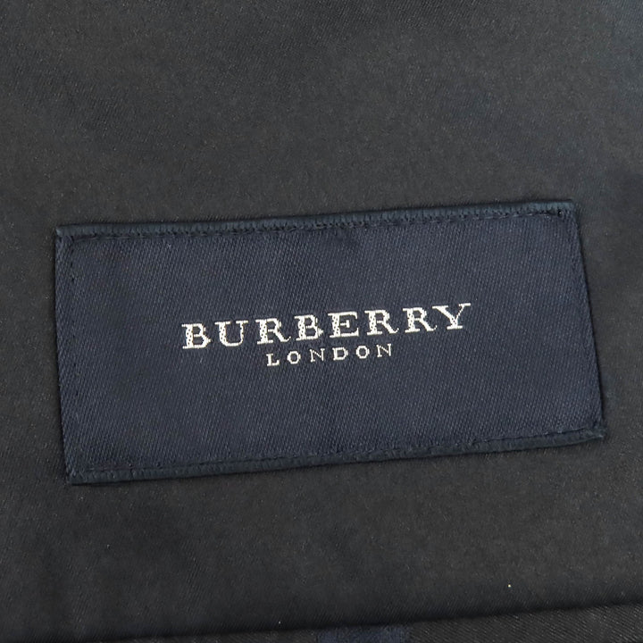 Excellent BURBERRY LONDON blazer Gold logo button single tailored jacket Navy
