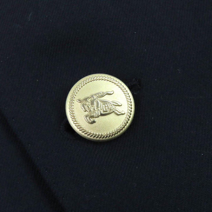 Excellent BURBERRY LONDON blazer Gold logo button single tailored jacket Navy