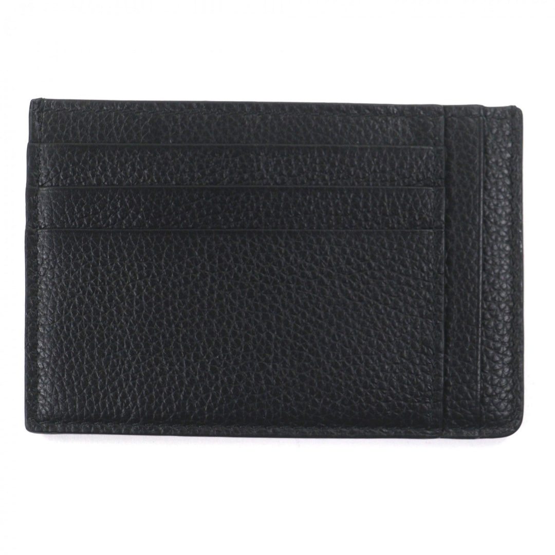 Excellent GUCCI Card Case Jumbo GG Pass Case black leather mens 812681