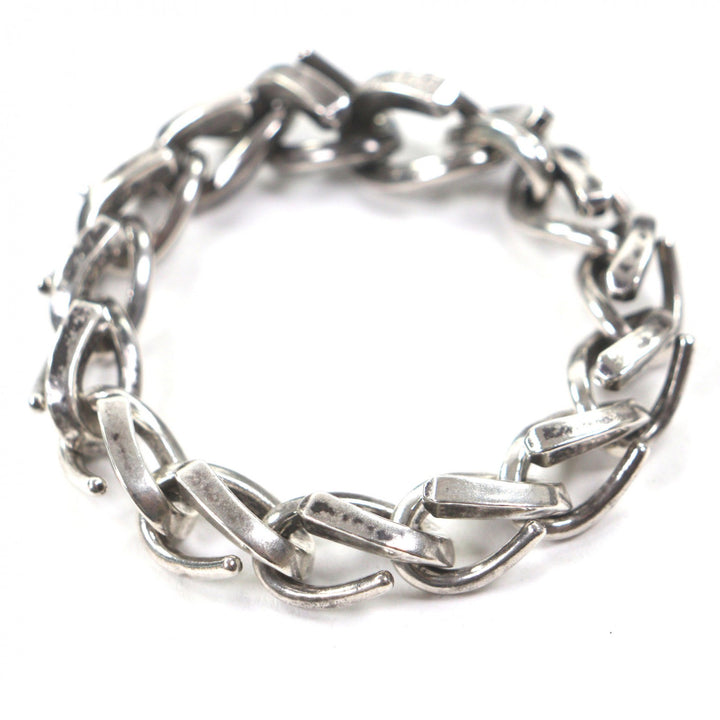 Excellent TIFFANY&Co. bracelet Forge Large Link Silver 925 mens