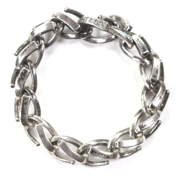 Excellent TIFFANY&Co. bracelet Forge Large Link Silver 925 mens