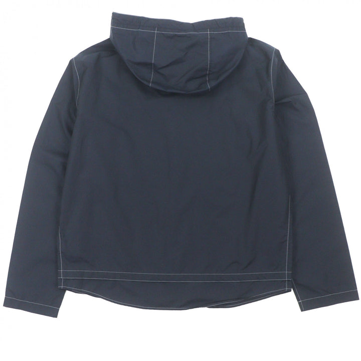 Pristine HERMES mountain hoodie double zip up Navy cotton mens 39 H5561 40H4
