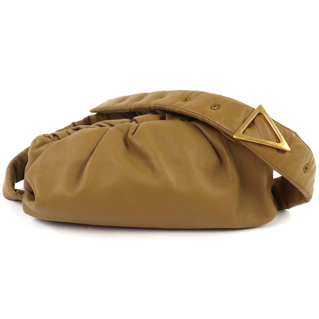 Great BOTTEGAVENETA Sling bag The body pouch Ruched Brown Lamb leather 620954