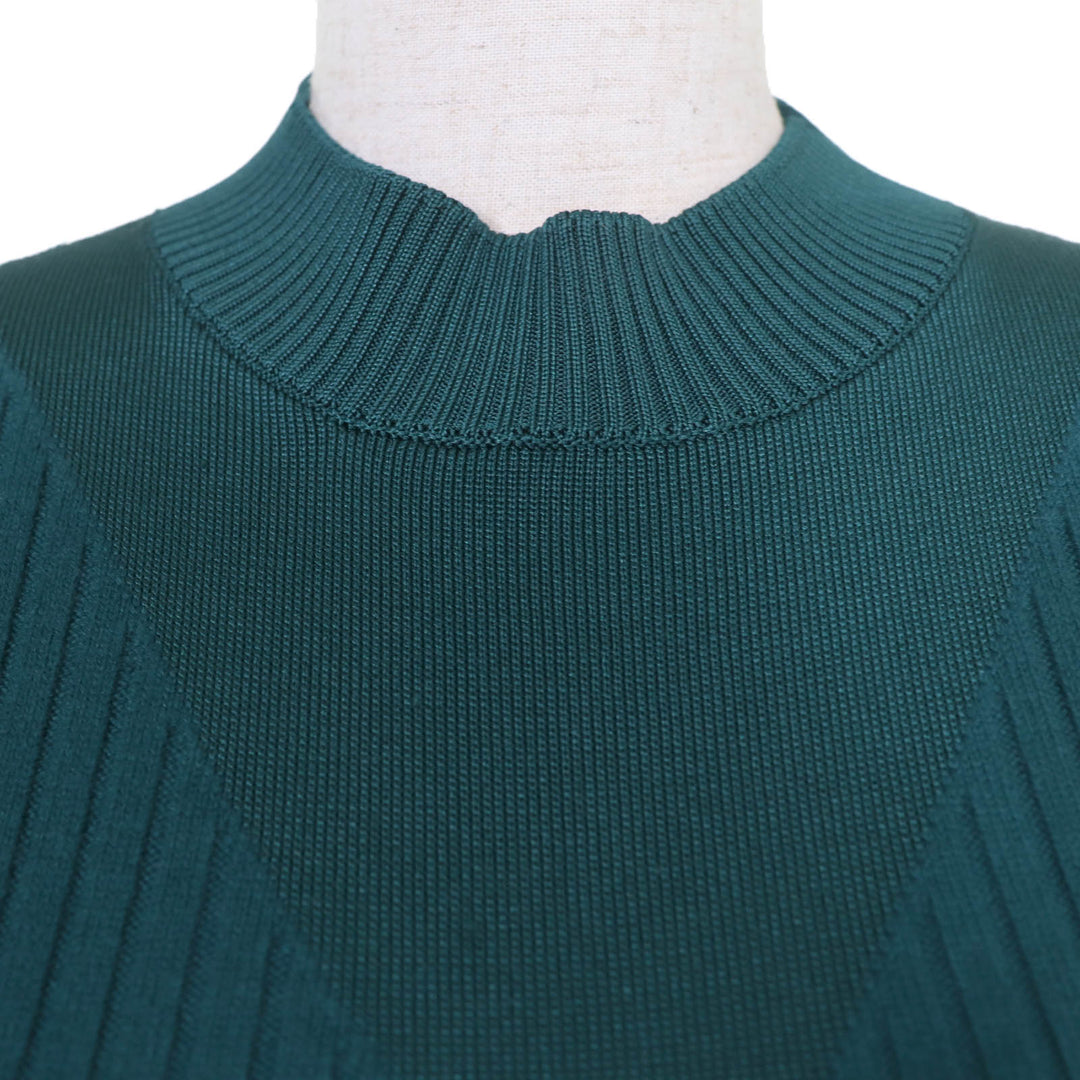 Excellent HERMES knit Cashmere long sleeve ribbed Green system Women 34 3H2641DX
