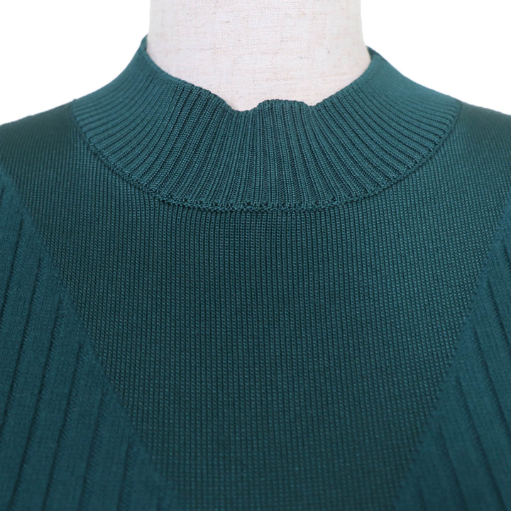 Excellent HERMES knit Cashmere long sleeve ribbed Green system Women 34 3H2641DX