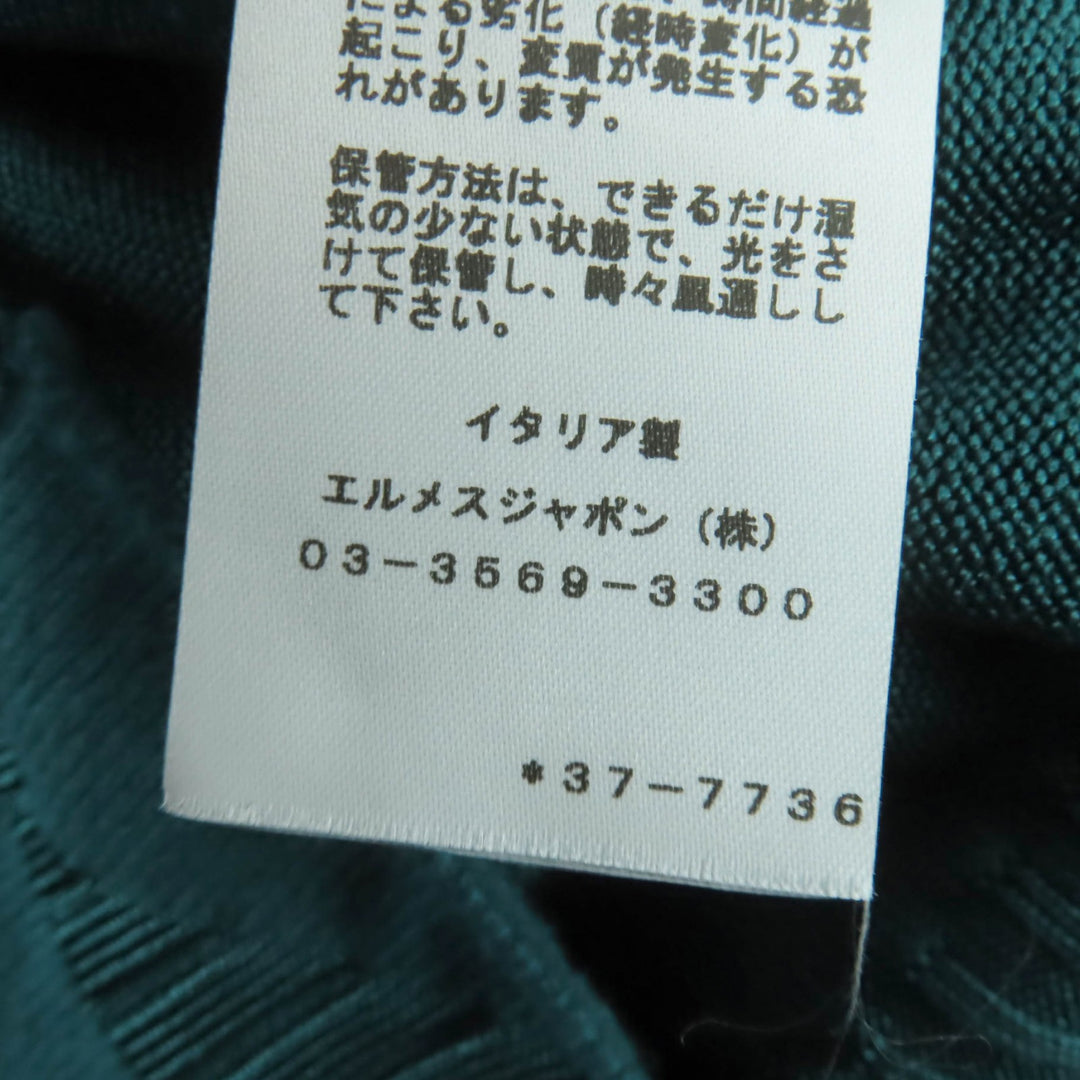 Excellent HERMES knit Cashmere long sleeve ribbed Green system Women 34 3H2641DX