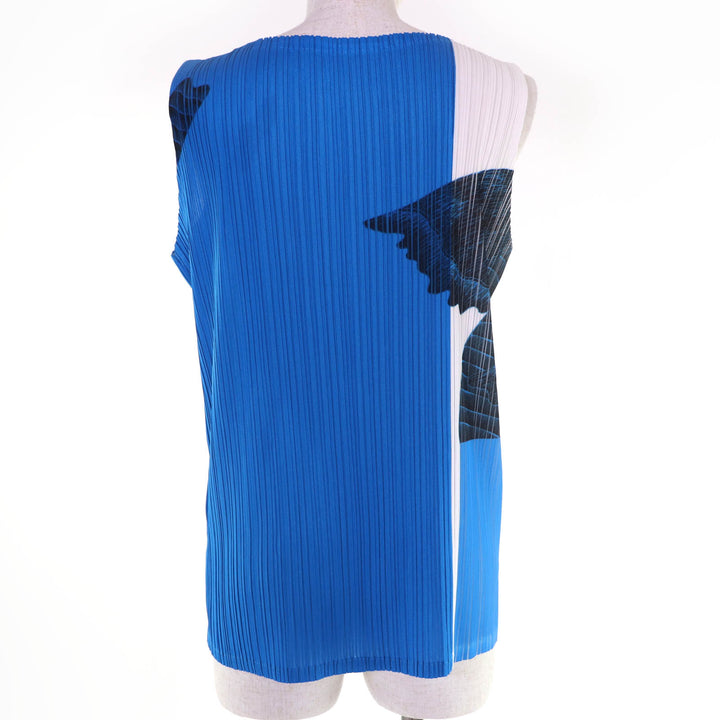 Excellent PLIATS PLIATS Kazumasa NAGAI T-shirt Blue Women 3 PP43-JK526