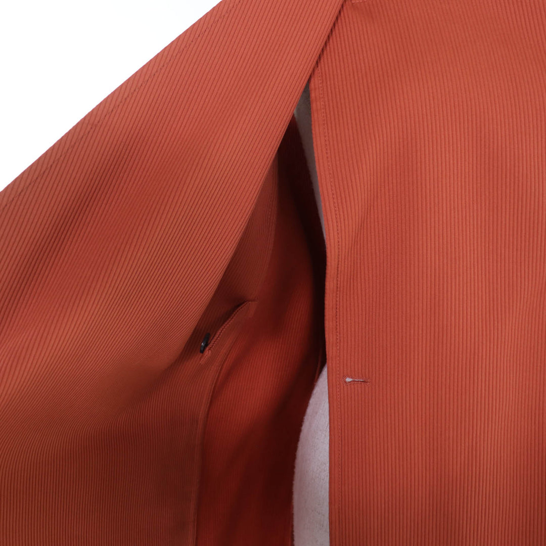 Excellent HERMES one piece Leather sleeveless top Orange series 36 2E0527D6