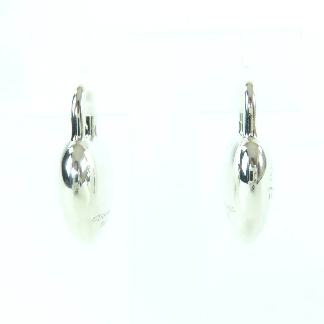 Great TIFFANY&Co. Pierce Full Heart Earrings Medium Silver AG925 Women