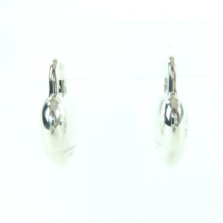 Great TIFFANY&Co. Pierce Full Heart Earrings Medium Silver AG925 Women