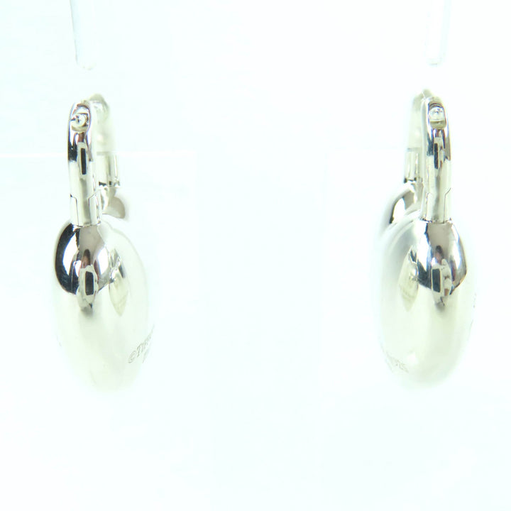 Great TIFFANY&Co. Pierce Full Heart Earrings Medium Silver AG925 Women